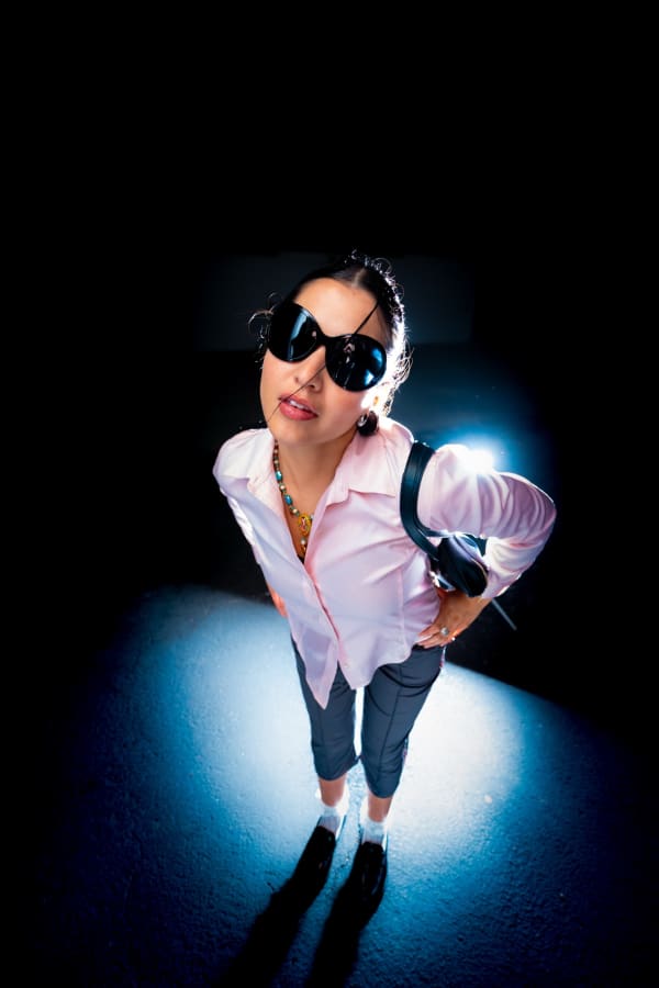 Editorial — overhead spotlight